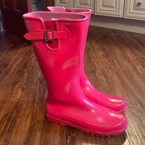Pink Sperry Rainboots